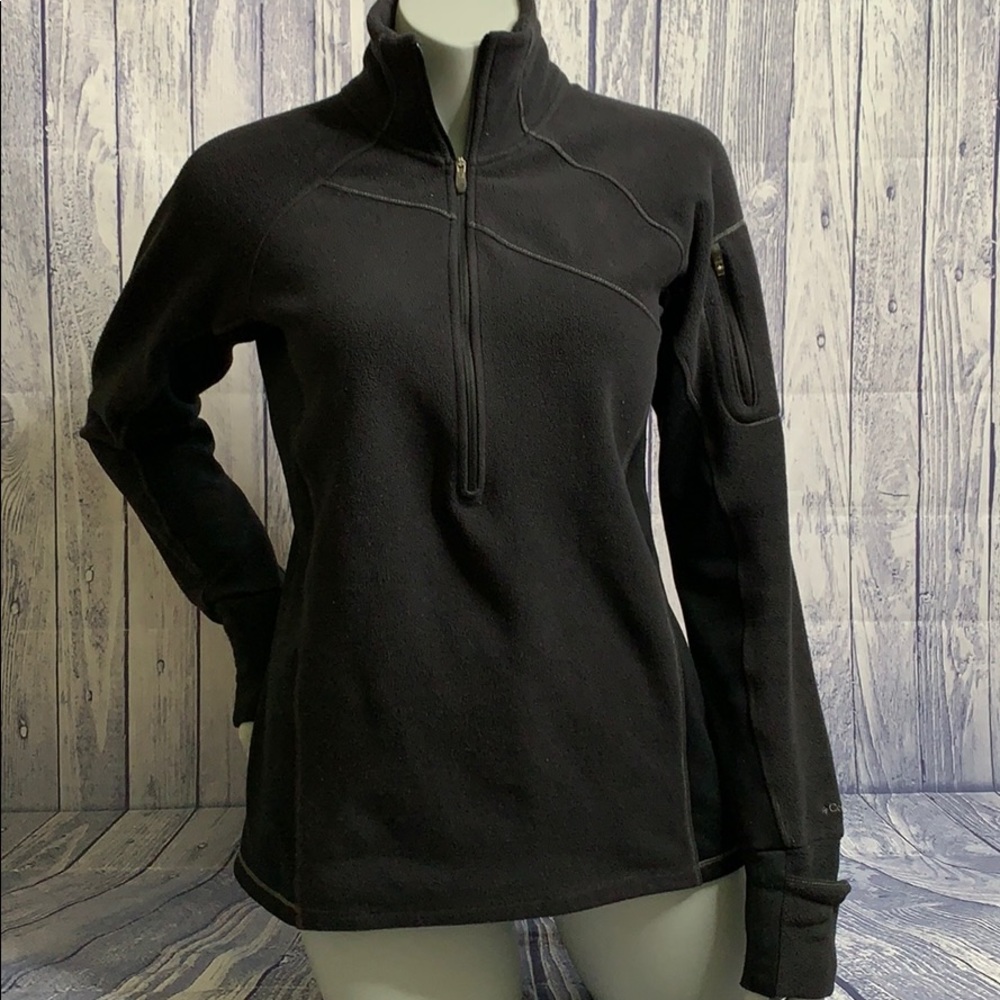 Columbia Black Fleece 3/4 Zip Fleece Pullover, M